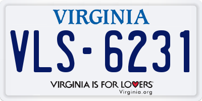 VA license plate VLS6231
