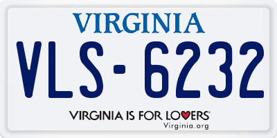 VA license plate VLS6232