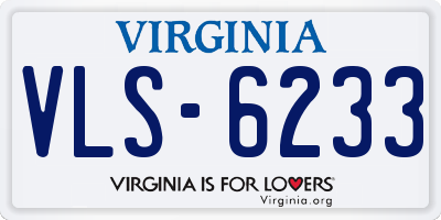 VA license plate VLS6233