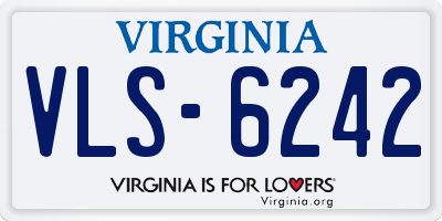 VA license plate VLS6242