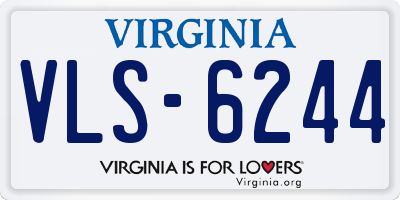 VA license plate VLS6244
