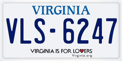 VA license plate VLS6247