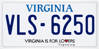 VA license plate VLS6250