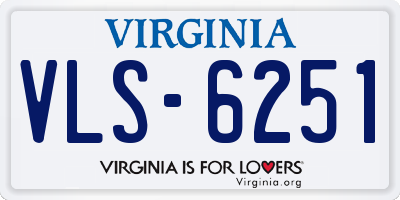 VA license plate VLS6251