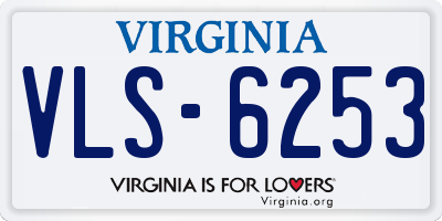 VA license plate VLS6253