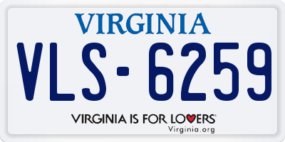 VA license plate VLS6259