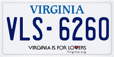 VA license plate VLS6260