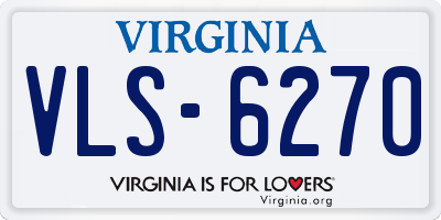 VA license plate VLS6270