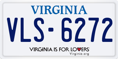 VA license plate VLS6272