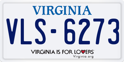 VA license plate VLS6273