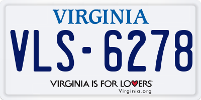 VA license plate VLS6278