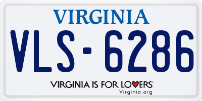 VA license plate VLS6286