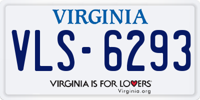 VA license plate VLS6293