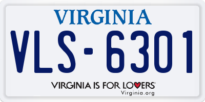 VA license plate VLS6301