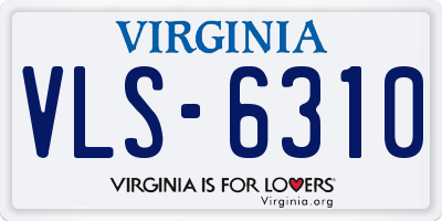 VA license plate VLS6310
