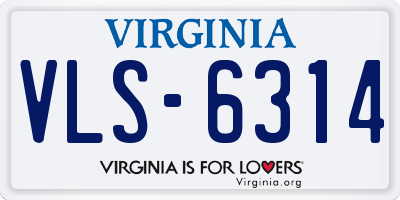 VA license plate VLS6314