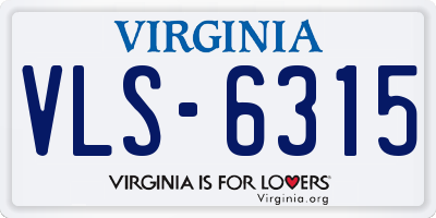 VA license plate VLS6315