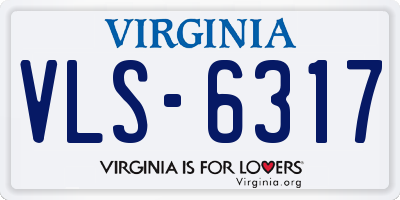 VA license plate VLS6317