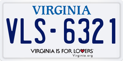VA license plate VLS6321