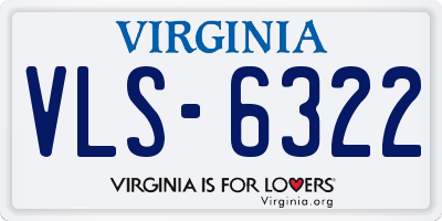 VA license plate VLS6322