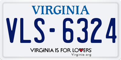 VA license plate VLS6324