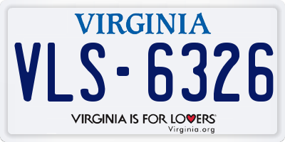 VA license plate VLS6326