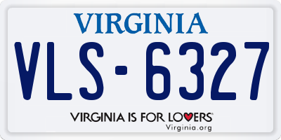 VA license plate VLS6327