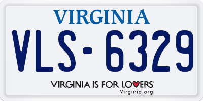 VA license plate VLS6329