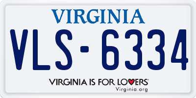 VA license plate VLS6334