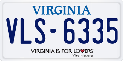 VA license plate VLS6335
