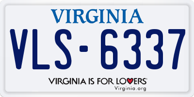VA license plate VLS6337