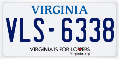 VA license plate VLS6338