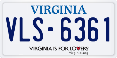 VA license plate VLS6361
