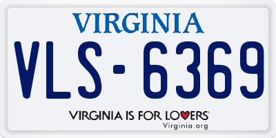 VA license plate VLS6369