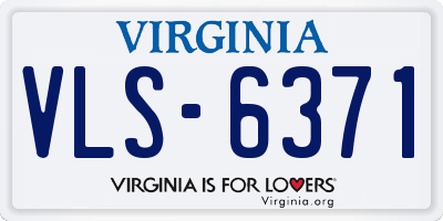 VA license plate VLS6371