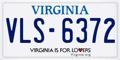 VA license plate VLS6372