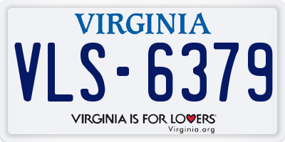 VA license plate VLS6379