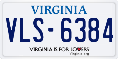 VA license plate VLS6384