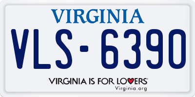 VA license plate VLS6390