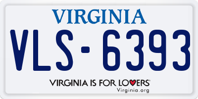 VA license plate VLS6393