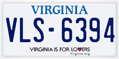 VA license plate VLS6394