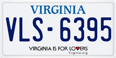 VA license plate VLS6395