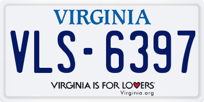 VA license plate VLS6397