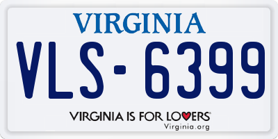 VA license plate VLS6399