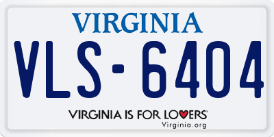 VA license plate VLS6404