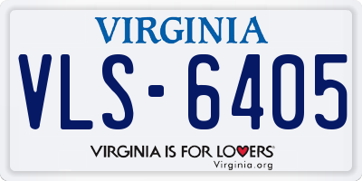 VA license plate VLS6405