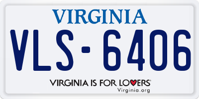 VA license plate VLS6406