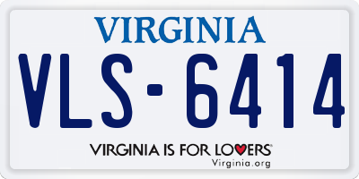 VA license plate VLS6414