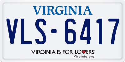 VA license plate VLS6417