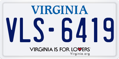 VA license plate VLS6419